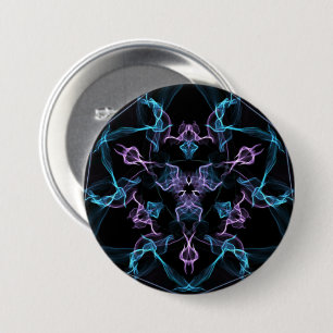 Blue and Purple Triangle Mandala 7.5 Cm Round Badge