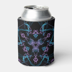 Blue and Purple Triangle Mandala Can Cooler