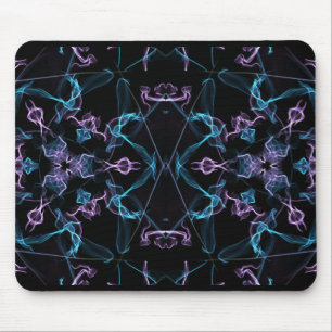 Blue and Purple Triangle Mandala Mouse Mat