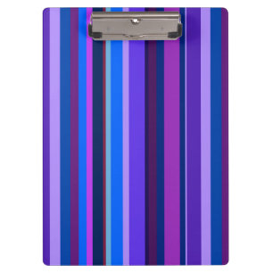 Blue and purple vertical stripes clipboard