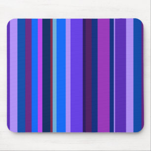 Blue and purple vertical stripes mouse mat