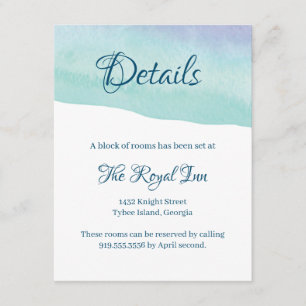 Blue and Purple Watercolor Wash Enclosure Card