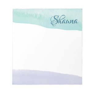 Blue and Purple Watercolor Wash Notepad