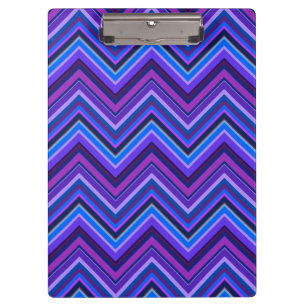 Blue and purple zigzag stripes clipboard