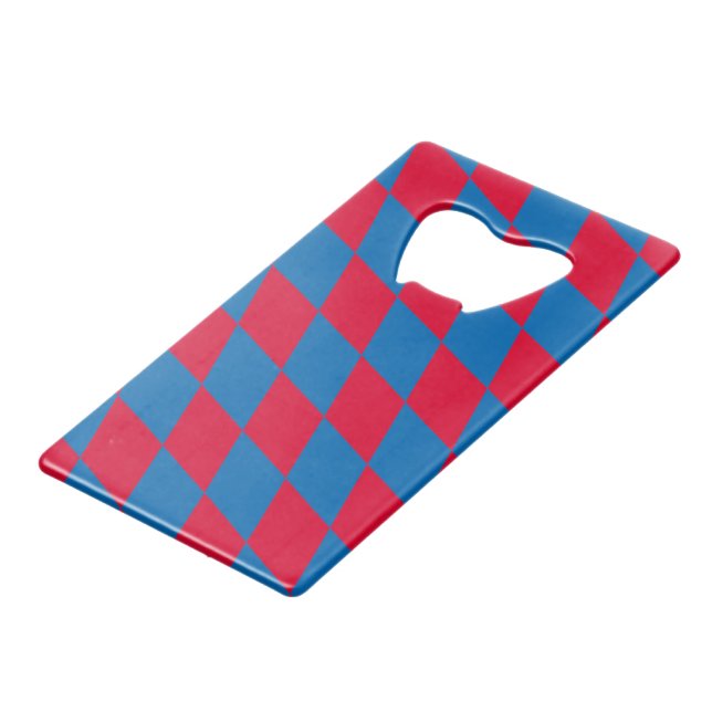 Blue and Red Bavaria Diamond Flag Pattern (Front Angled)