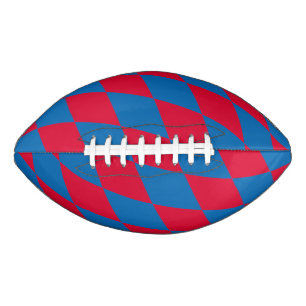 Blue and Red Bavaria Diamond Flag Pattern American Football
