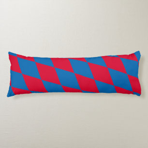 Blue and Red Bavaria Diamond Flag Pattern Body Cushion