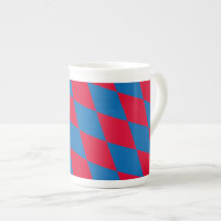 Blue and Red Bavaria Diamond Flag Pattern