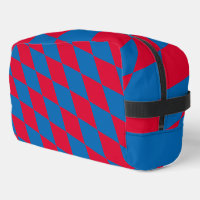 Blue and Red Bavaria Diamond Flag Pattern