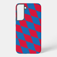 Blue and Red Bavaria Diamond Flag Pattern