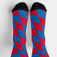 Blue and Red Bavaria Diamond Flag Pattern