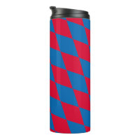 Blue and Red Bavaria Diamond Flag Pattern