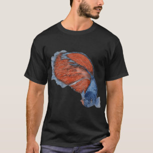 Blue And Red Betta Fish T-Shirt