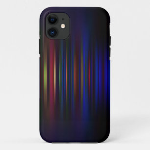 Blue and red blurred stripes pattern iPhone 11 case