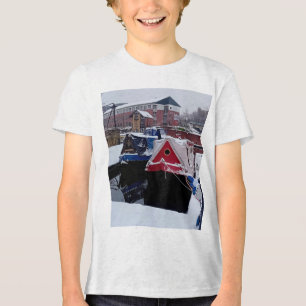 Blue and red boat Tri-Blend shirt