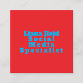 Blue And Red Business Card