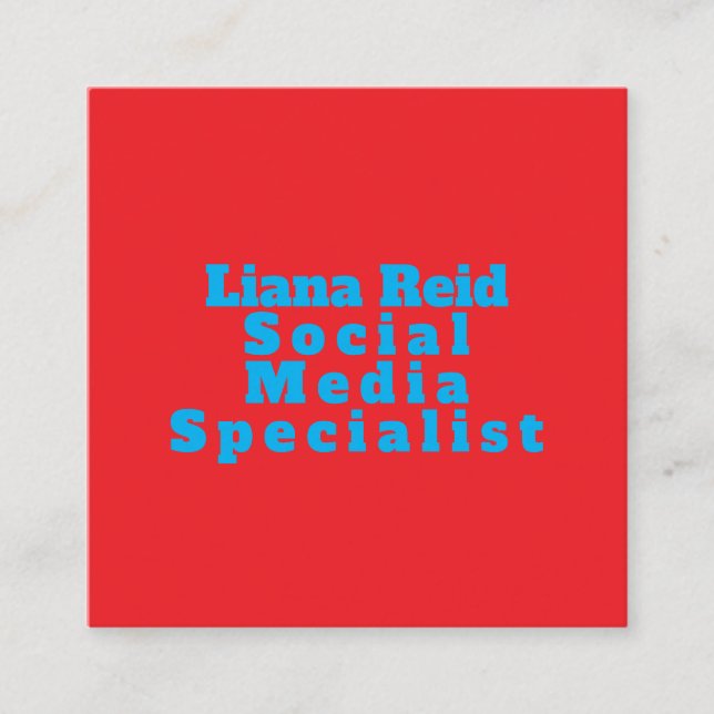 Blue And Red Business Card (Front)