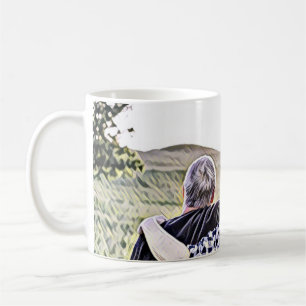 blue and red design for the best dad ever coffee mug