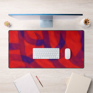 Blue and Red Desk Pad Art