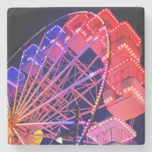 Blue and red Ferris wheel Stone Coaster