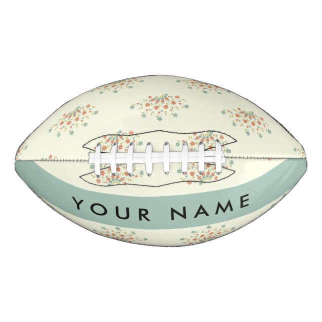 Blue and Red Flowers, Blue, Your Name American Football (Front)