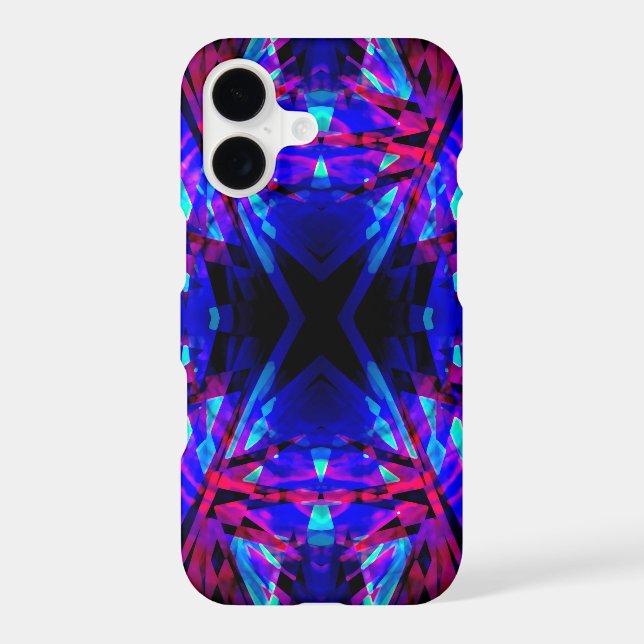 Blue and red kaleidoscope pattern (Back)