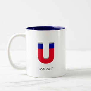 Blue and Red Magnet Two-Tone Coffee Mug