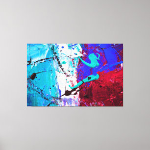 Blue And Red Modern Wall Decor, Canvas Print