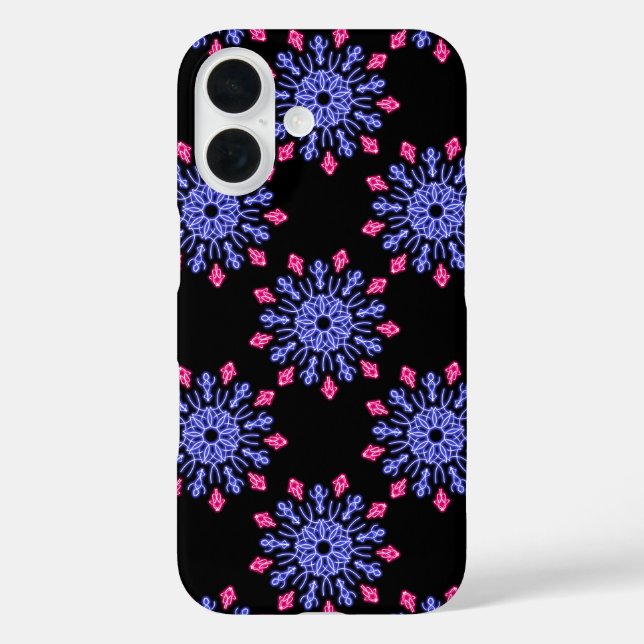 Blue and red neon flower Case-Mate iPhone case (Back)