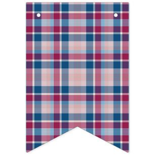 Blue and Red Plaid. Bunting