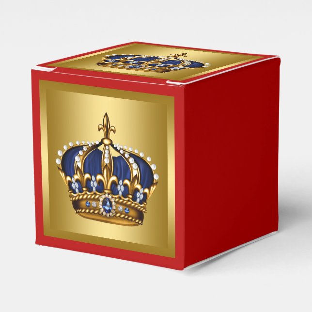 Blue and Red Prince Favour Box (Front Side)