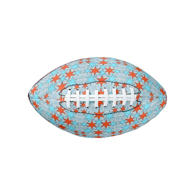Blue and Red Star Pattern American Football (Front)