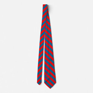 Blue and red stripe pattern tie
