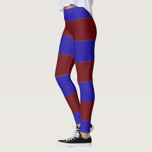 Blue and Red Stripes Leggings