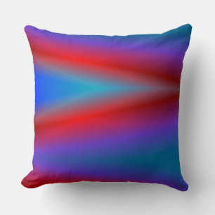 Blue and red throw pillow. cushion