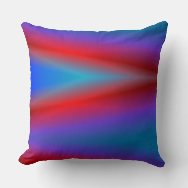 Blue and red throw pillow. cushion (Front)