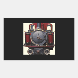 Blue And Red Train Rectangular Sticker