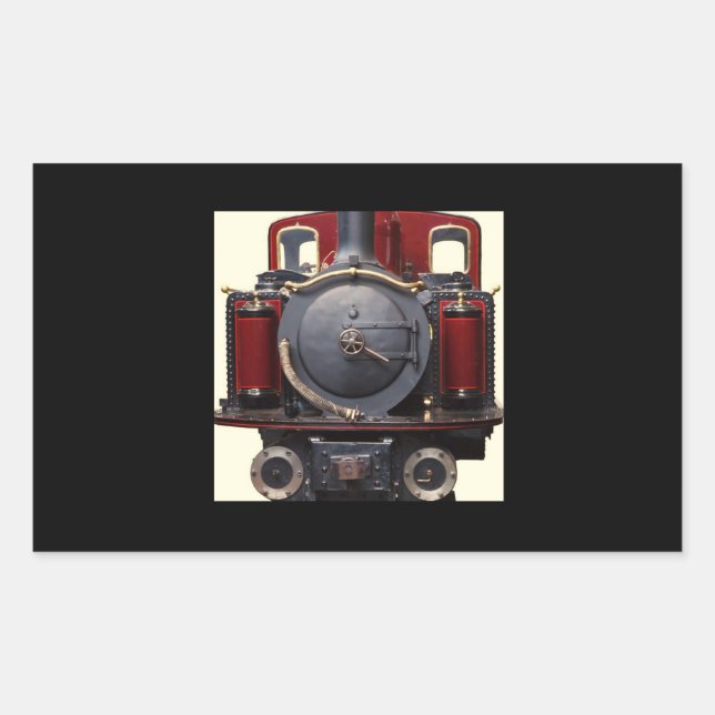 Blue And Red Train  Rectangular Sticker (Front)