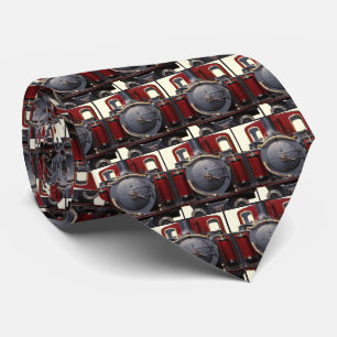 Blue And Red Train Tie