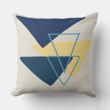Blue and Sand Triangle Abstract Shape No1