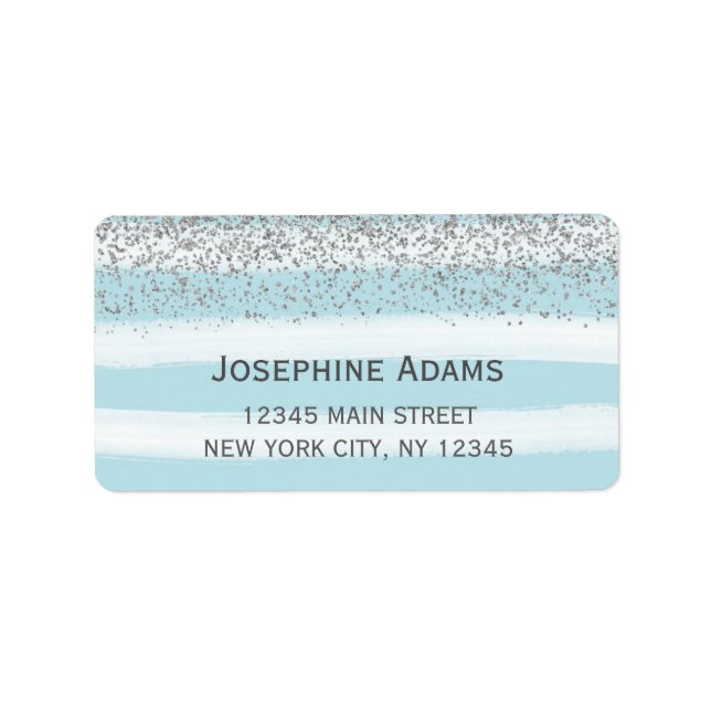 Blue and Silver Address Labels (Front)
