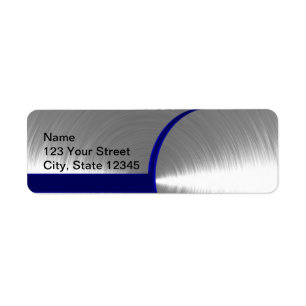 Blue and Silver Brushed Metal