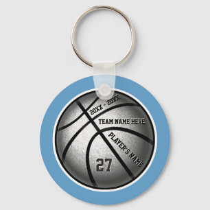 Blue and Silver Cheap Basketball Keychains