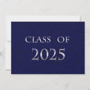 Blue and Silver Class of 2025 Card