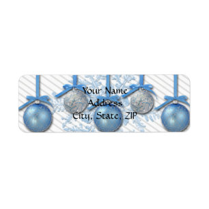 Blue and Silver Glitter Ornaments
