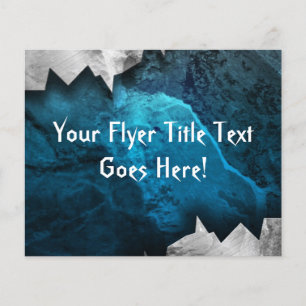 Blue and Silver Grunge Metal/Stone Design Flyer