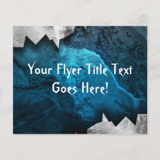 Blue and Silver Grunge Metal/Stone Design Flyer