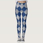 Blue and Silver Harlequin Patterned Leggings<br><div class="desc">It's hard to go wrong with these blue and silver leggings with a harlequin print pattern.</div>