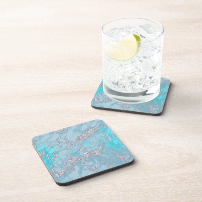 blue and silver marble coaster (Right Side)