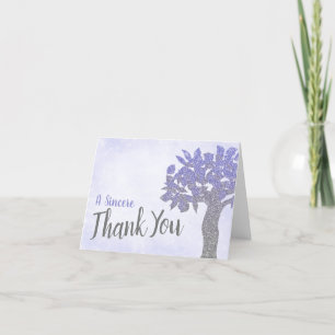 Blue and Silver Sincere Thank You Card